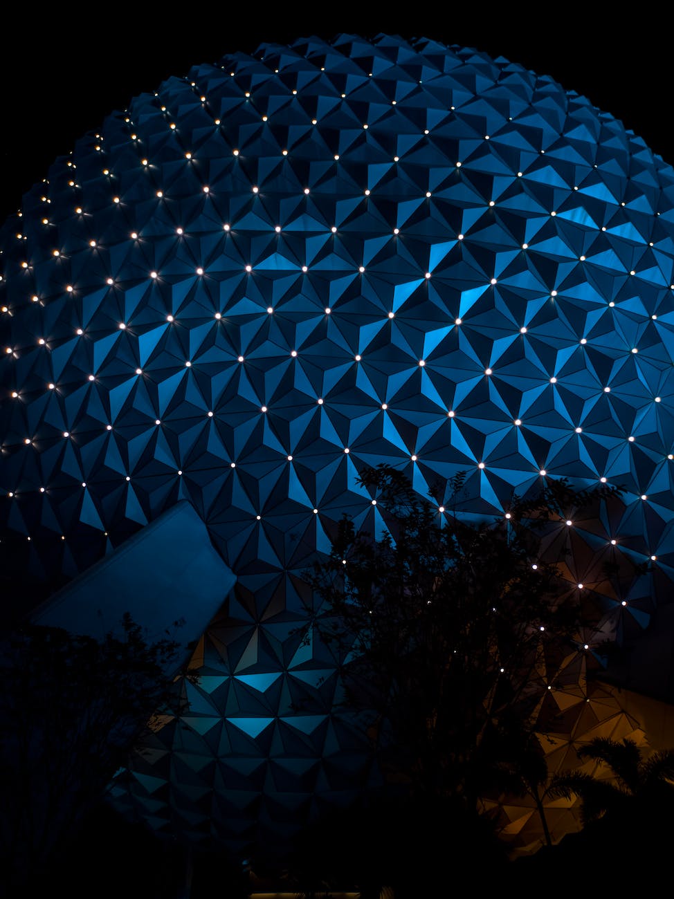 exterior of the ball in epcot theme park bay lake florida usa